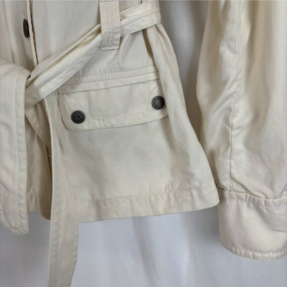 ivory J. CREW Outerwear 4 Pocket Jacket Silk Blended - Picture 7 of 16